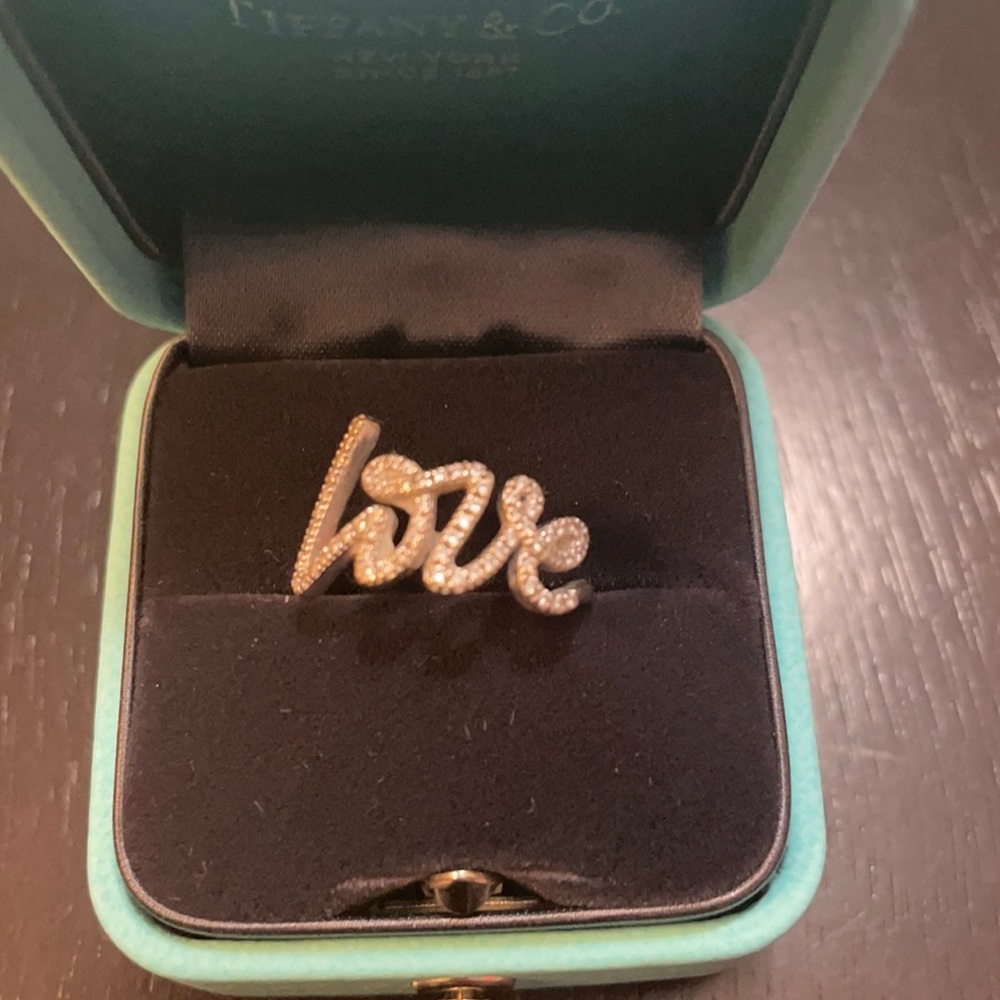 Tiffany Paloma Pave Diamond Love ring